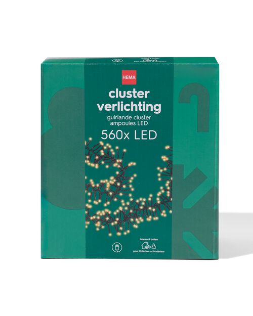 guirlande lumineuse 7.8m cluster 560 ampoules LED