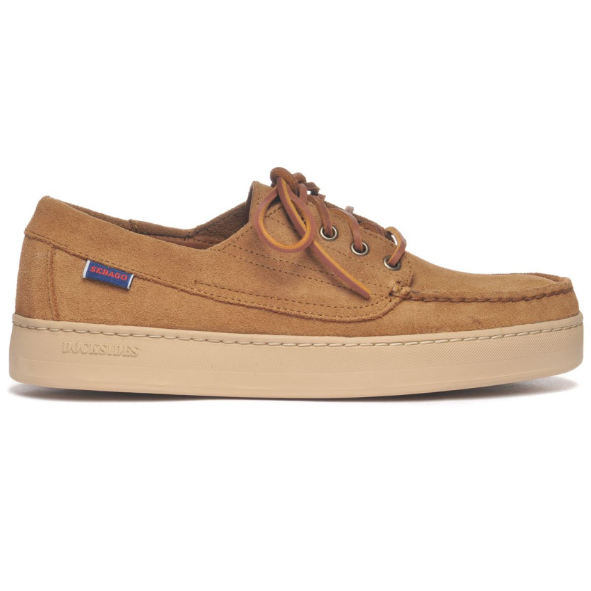 ADMIRAL SUEDE BEIGE CAMEL-Chaussures bateau pour homme en cuir suede
