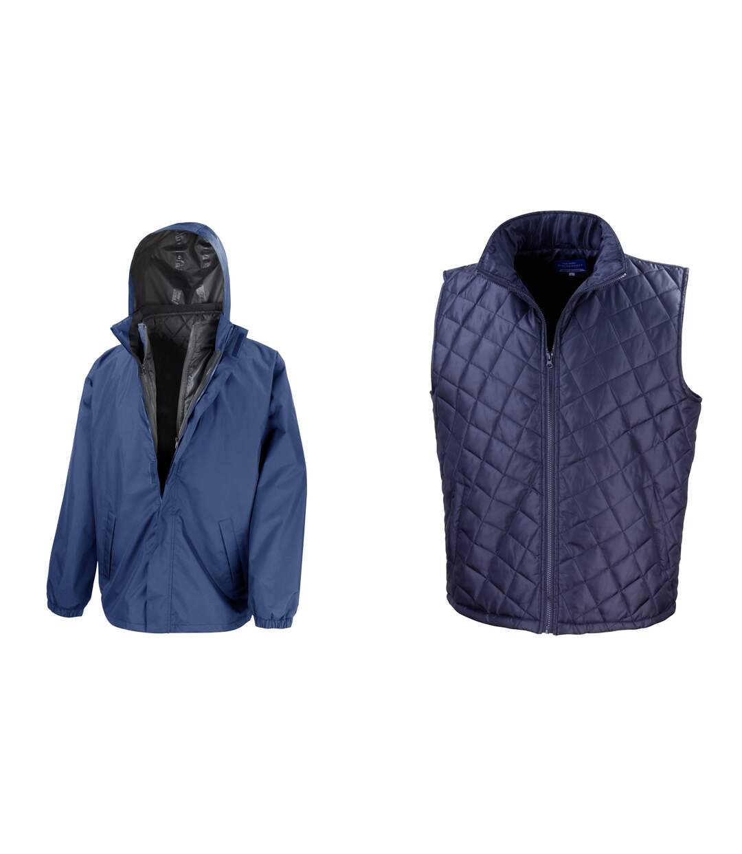 Result Core - Doudoune 3 en 1 avec gilet matelassé - Homme (Bleu marine) - UTBC908