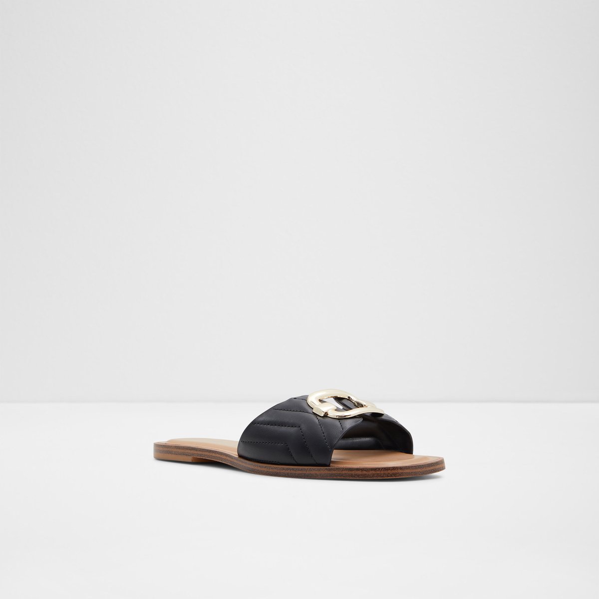 Qelajar Black Women Flat Sandals