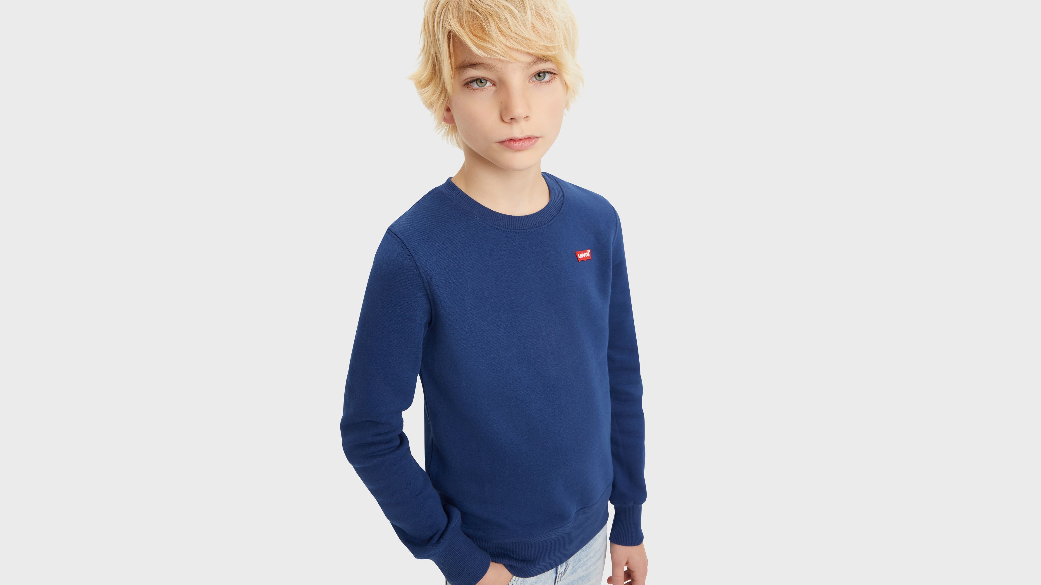 Sweat-shirt à col rond mini logo Ado - Estate Blue - Bleu