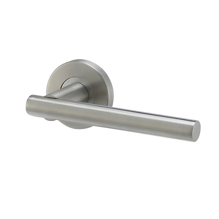 Ensemble poignées de porte rosace Colours Lantic chrome