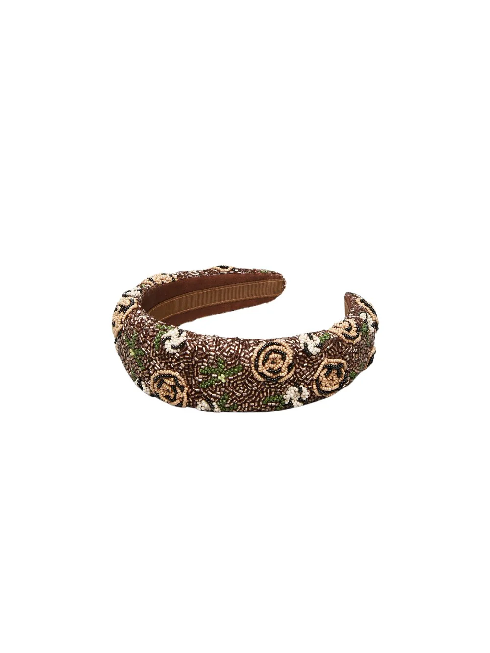 Becksöndergaard  Florian Wide Beaded hårbøjle - Cinnamon Brown