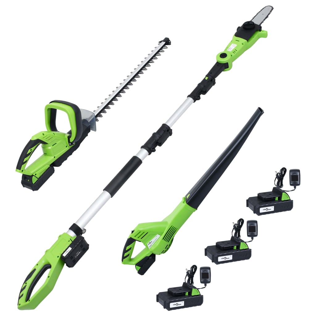 Set outils électriques jardin sans fil 3pcs chargeurs/batteries