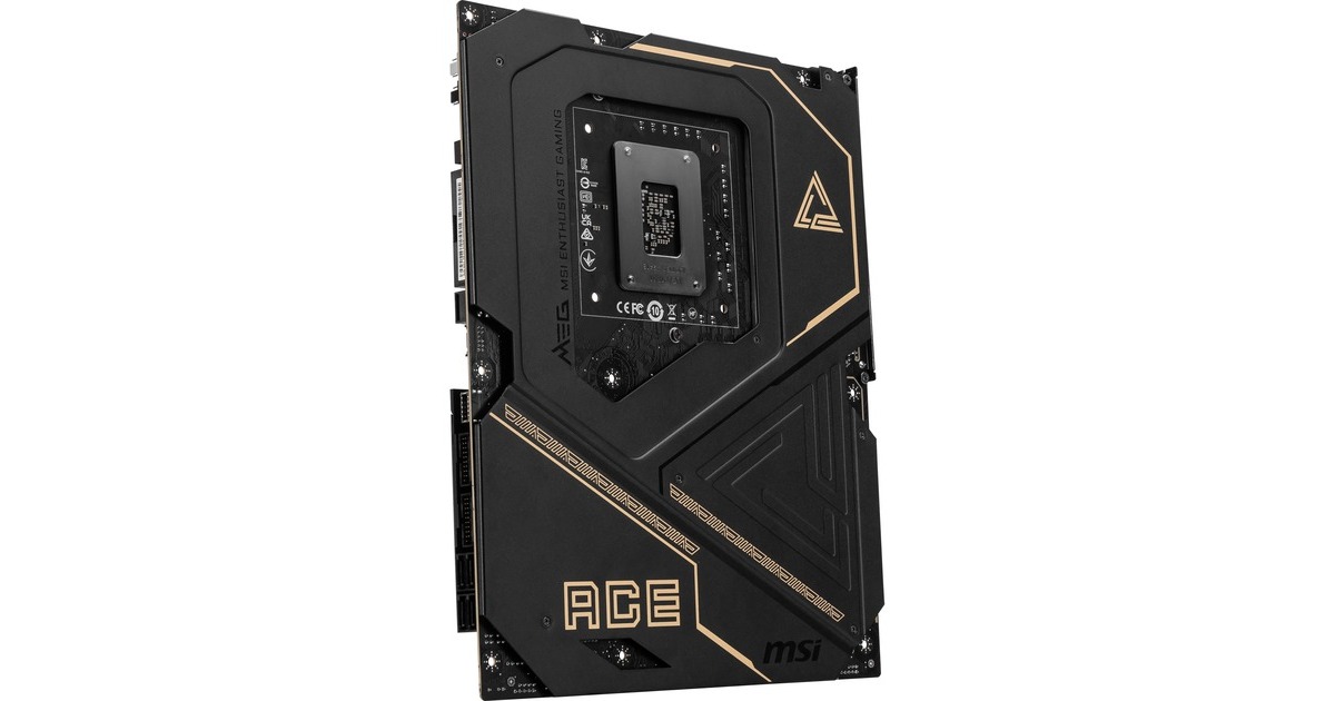 MSIMEG Z890 ACE socket 1851 moederbord  (Zwart/goudgeel, RAID, 10Gb-LAN, WLAN, BT, Sound, ATX)