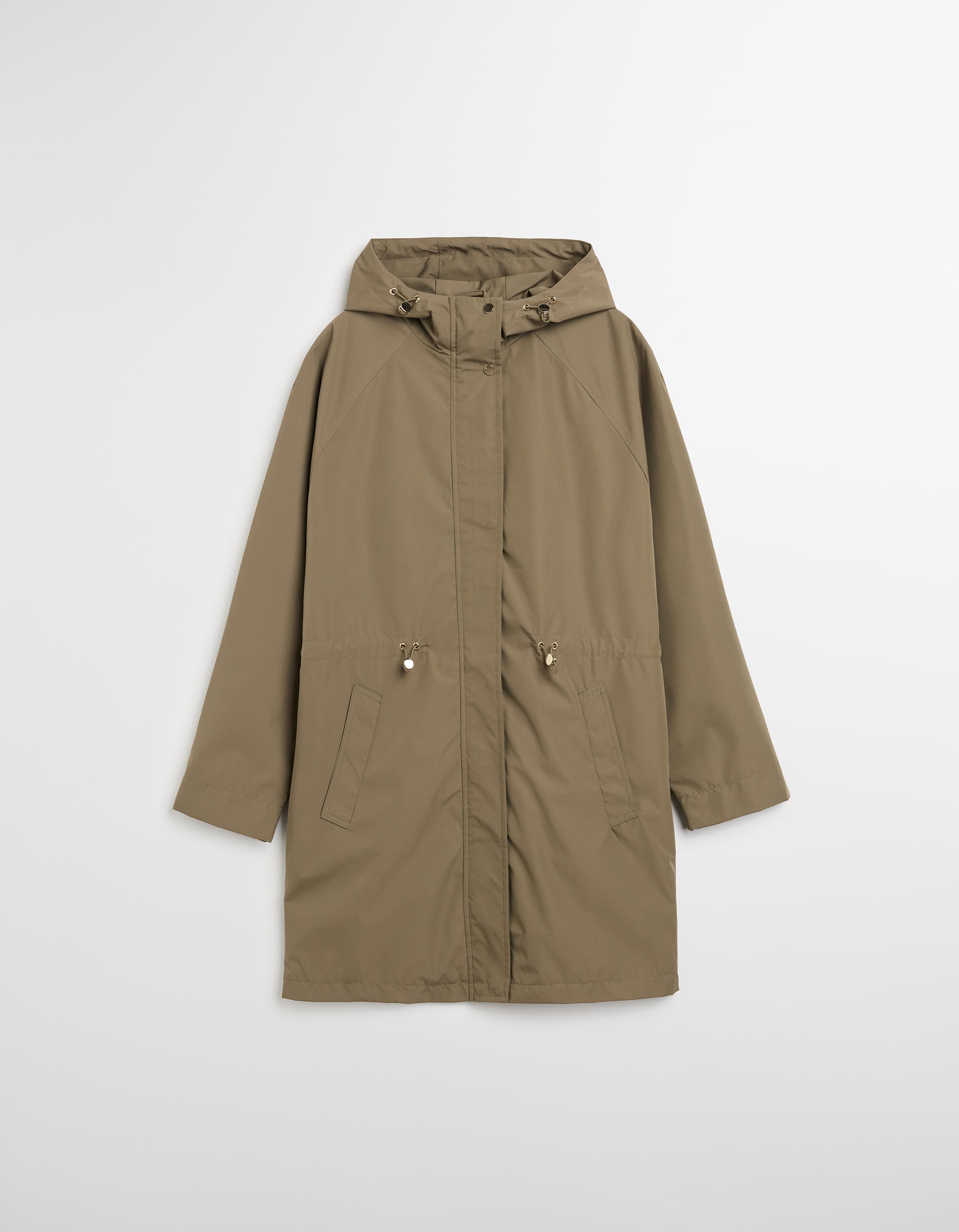 Parka Comprida com Capuz, Mulher, Verde