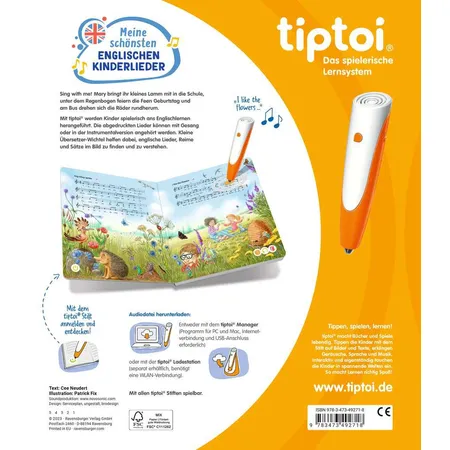 Ravensburger tiptoi® Meine schönsten englischen Kinderlieder