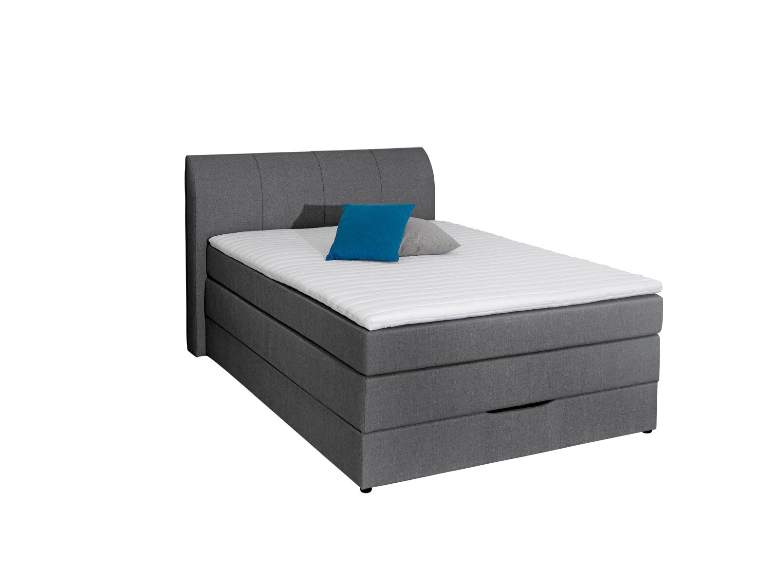 Boxspringbett Chicago Stoffbezug Anthrazit ca. 140 x 200 cm
