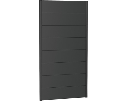 Schuttingelement aluminium biohort 100 x 180 cm donkergrijs metallic