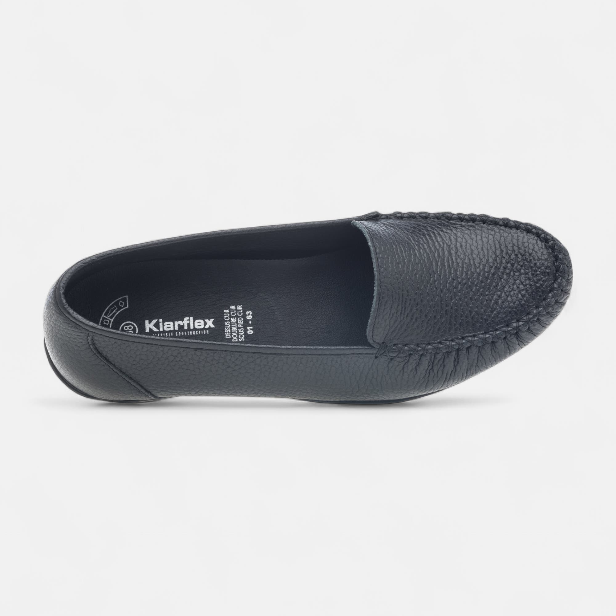 Mocassins pieds sensibles Femme en cuir noir