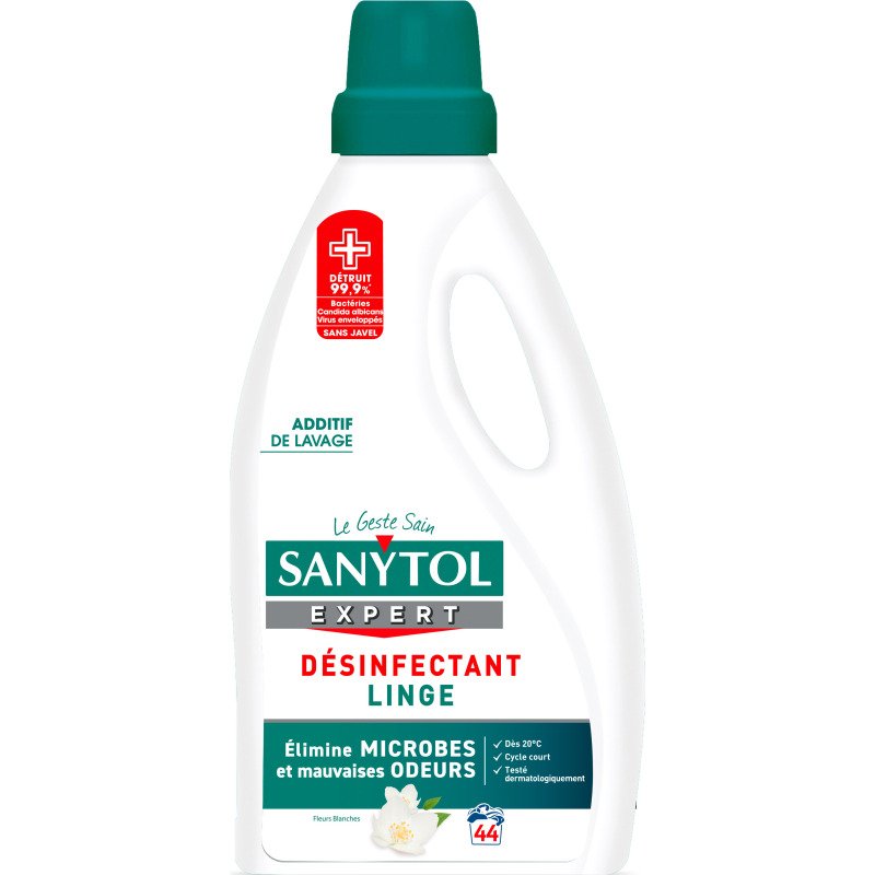 Désinfectant linge Sanytol Professionnel - 44 lavages - Bidon de 2 L