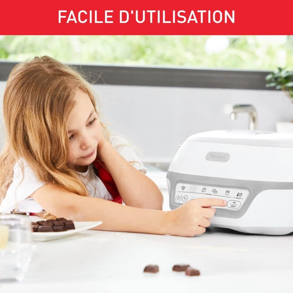 Tefal Cake Factory Délices Silver Maxi pack, Machine à gâteaux intelligente, 5 programmes automatiques, 1 mode manuel, Moules CreaBake, App recettes, compatible CreaBake, KD812110