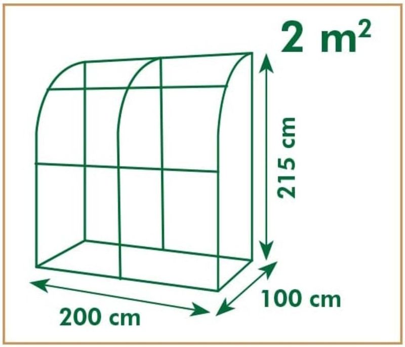 Nature - Tunnelkas - Transparant en Groen - Metaal met Epoxycoating