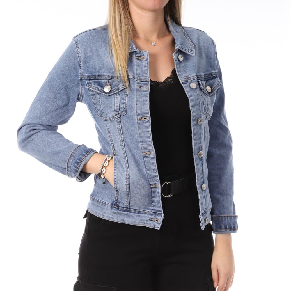 Monday Premium Veste en Jean Bleu Femme Monday Premium