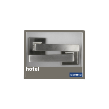 Gamma deurkruk set Hotel vierkant rozet RVS