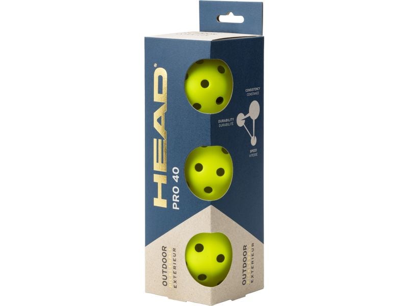 HEAD Pickleball Pro 40 3er-Pack Pickleballbälle