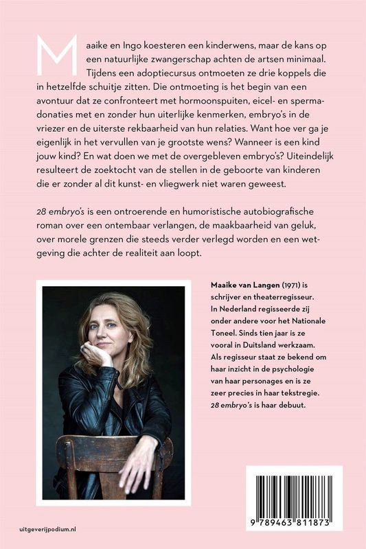 Literatuur - 28 Embryo's - Autobiografische Roman - Verhaal over Kinderwens