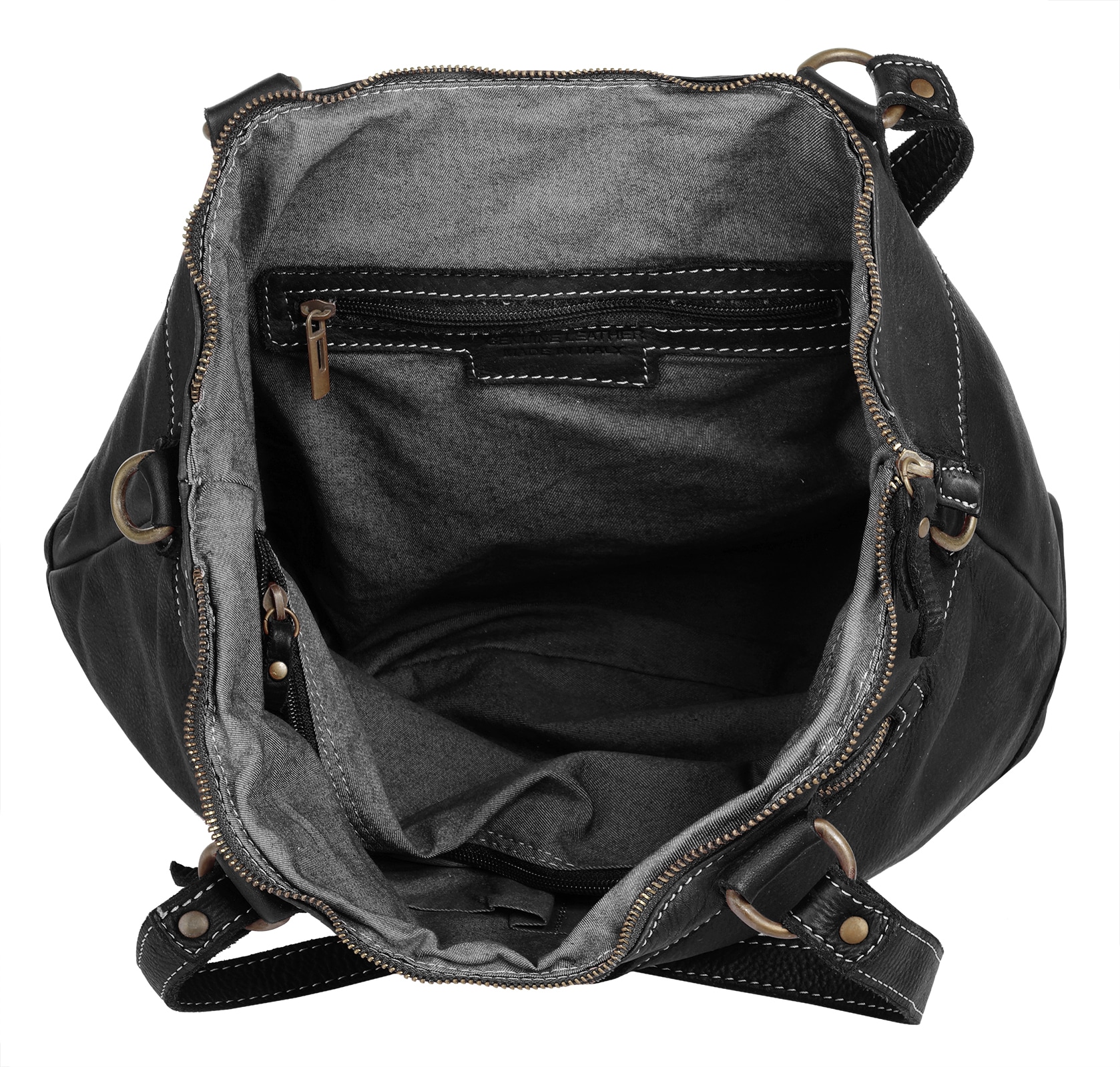 Cluty Shopper echt Leder, Made in Italy