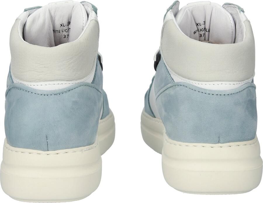Blackstone XL28 WHITE LIGHT BLUE HIGH TOP SNEAKER Vrouw White
