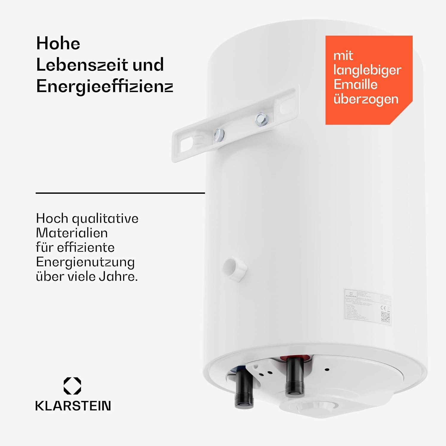 Klarstein Untertisch Durchlauferhitzer für Küche, Dusche & Badezimmer, 30L Elektrische Wasser-Durchlauferhitzer mit 1500W zur Wandmontage, Elektrischer Durchlauferhitzer Untertischgerät für Spüle