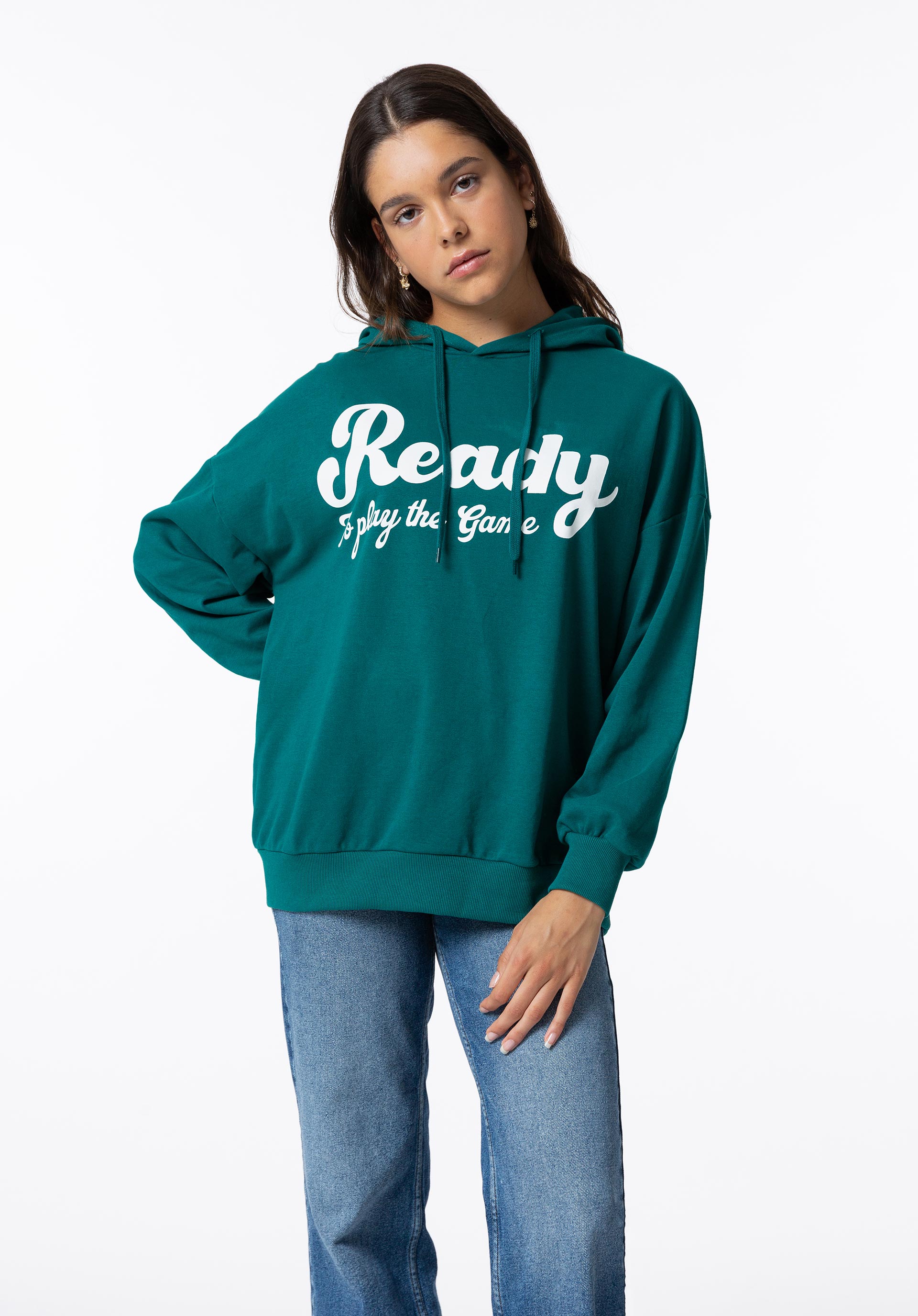 Hoodie com Estampado Frontal
