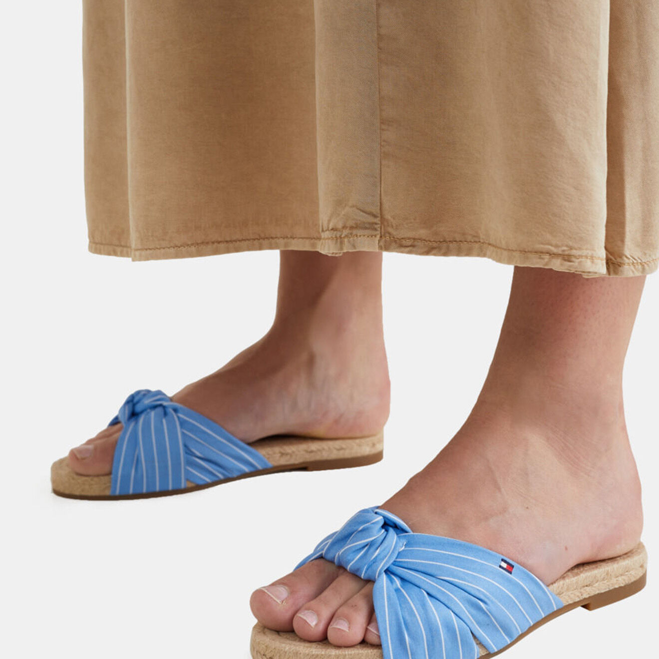 Tommy Hilfiger Mules rayées bleues