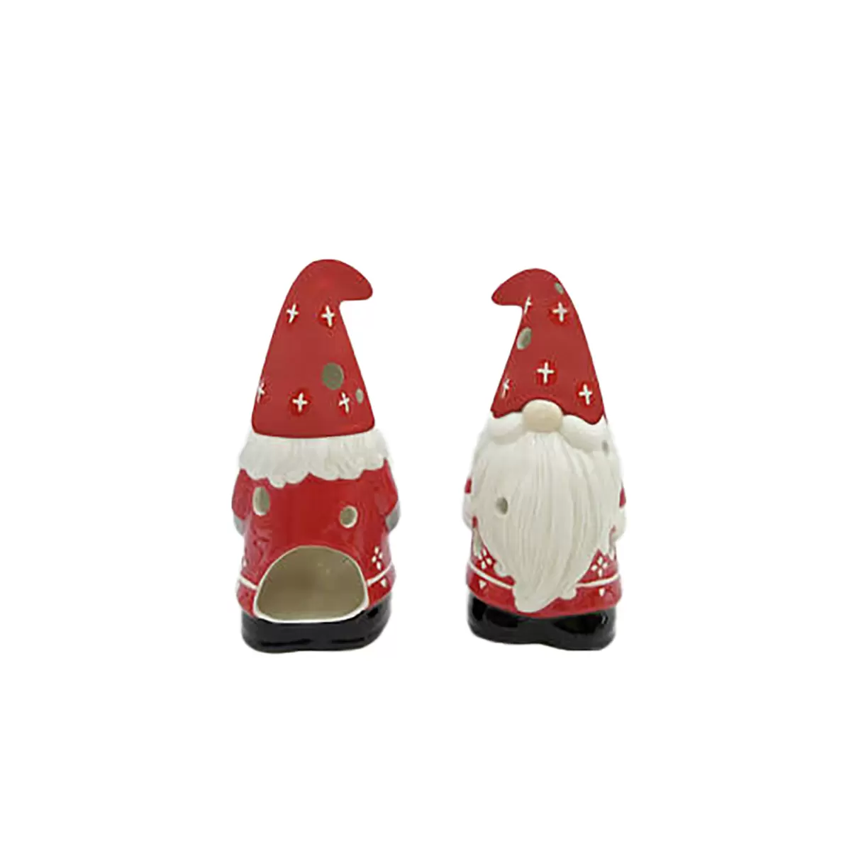 Teelichthalter Weihnachtsmann Luca Bessoni rot,schwarz,weiss