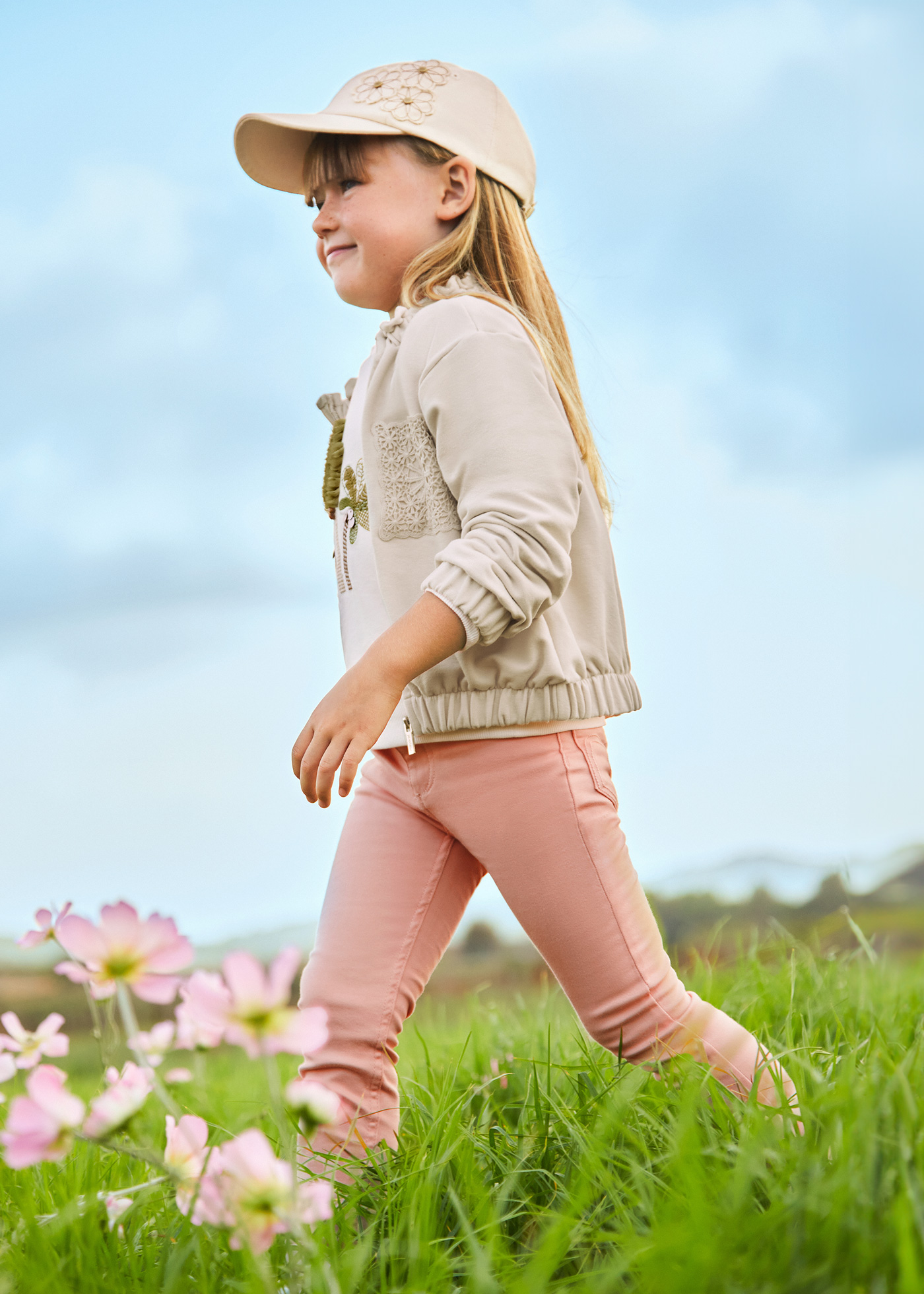 Calças skinny Almond para meninas