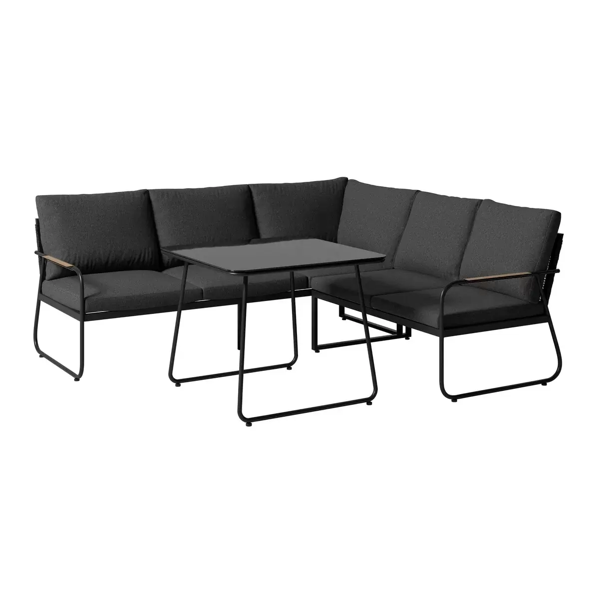 Beldano Loungegarnitur Granada 2-teilig braun,dunkelgrau