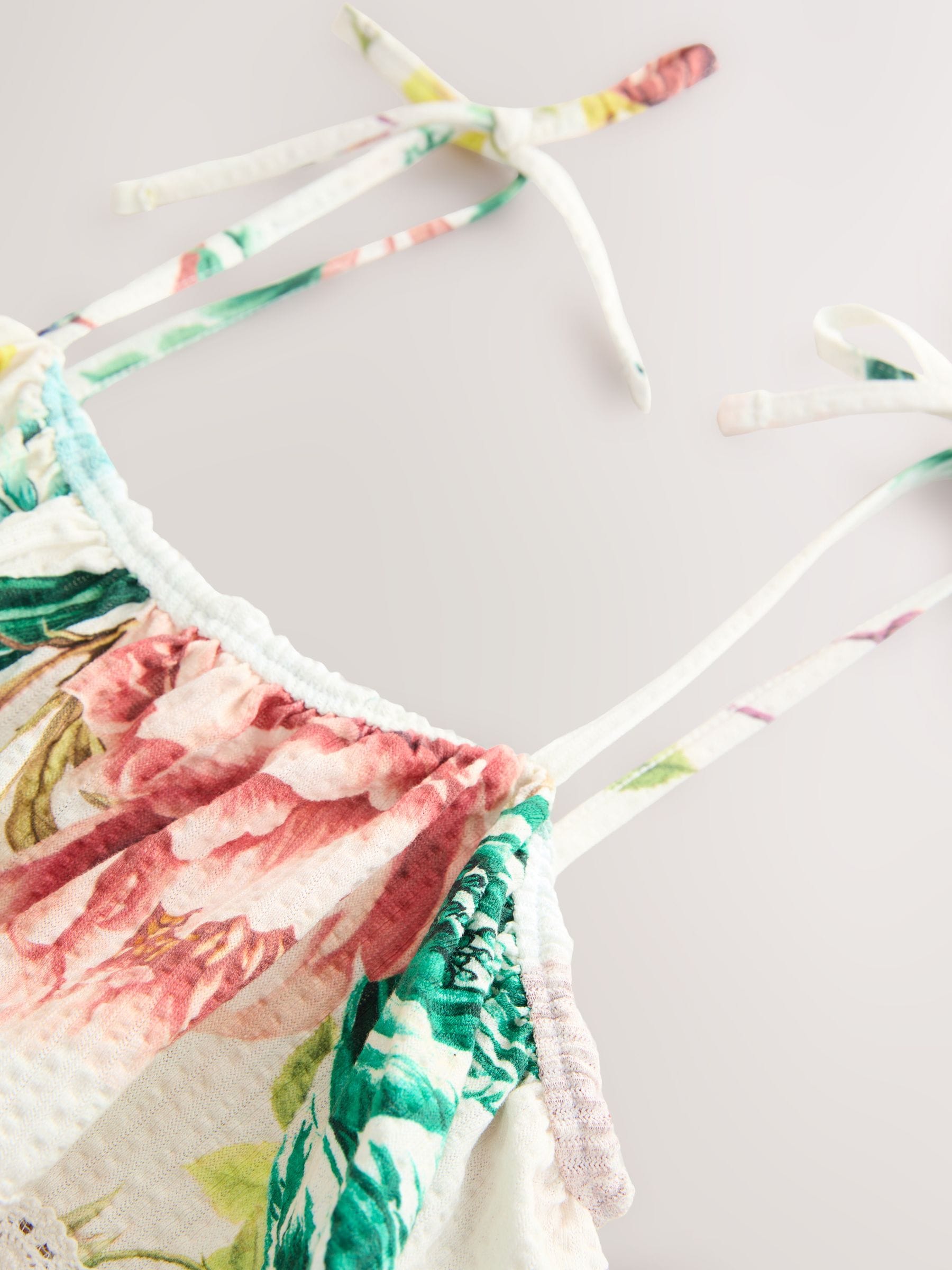 Witte basis - Textured Jersey Frill Bandeau Speelpakje