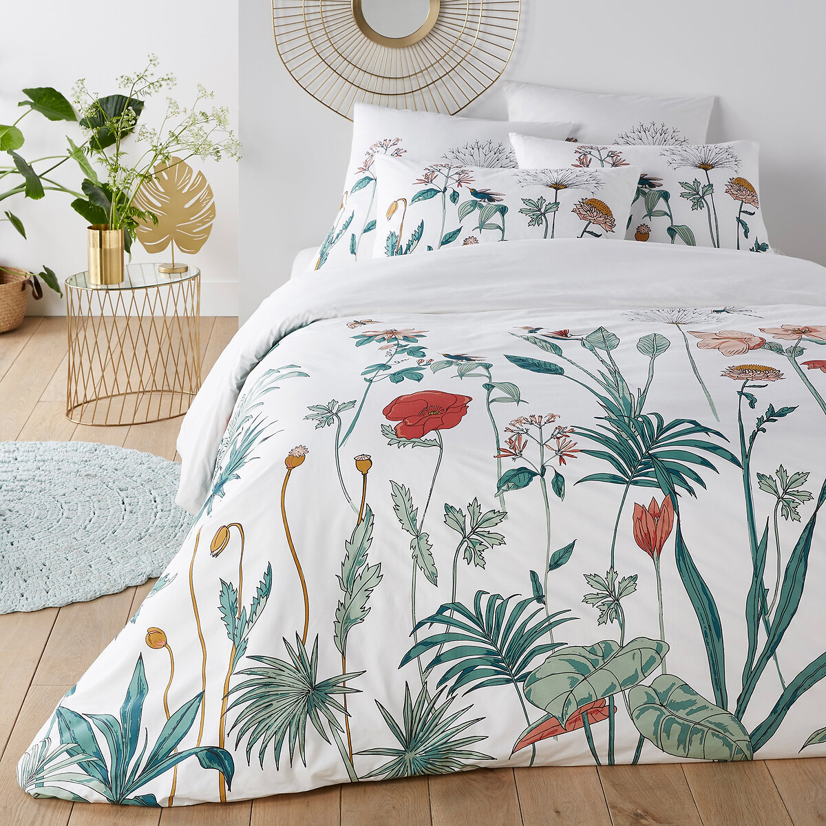 LA REDOUTE INTERIEURS<br>Capa de edredão em percal, Eden Garden