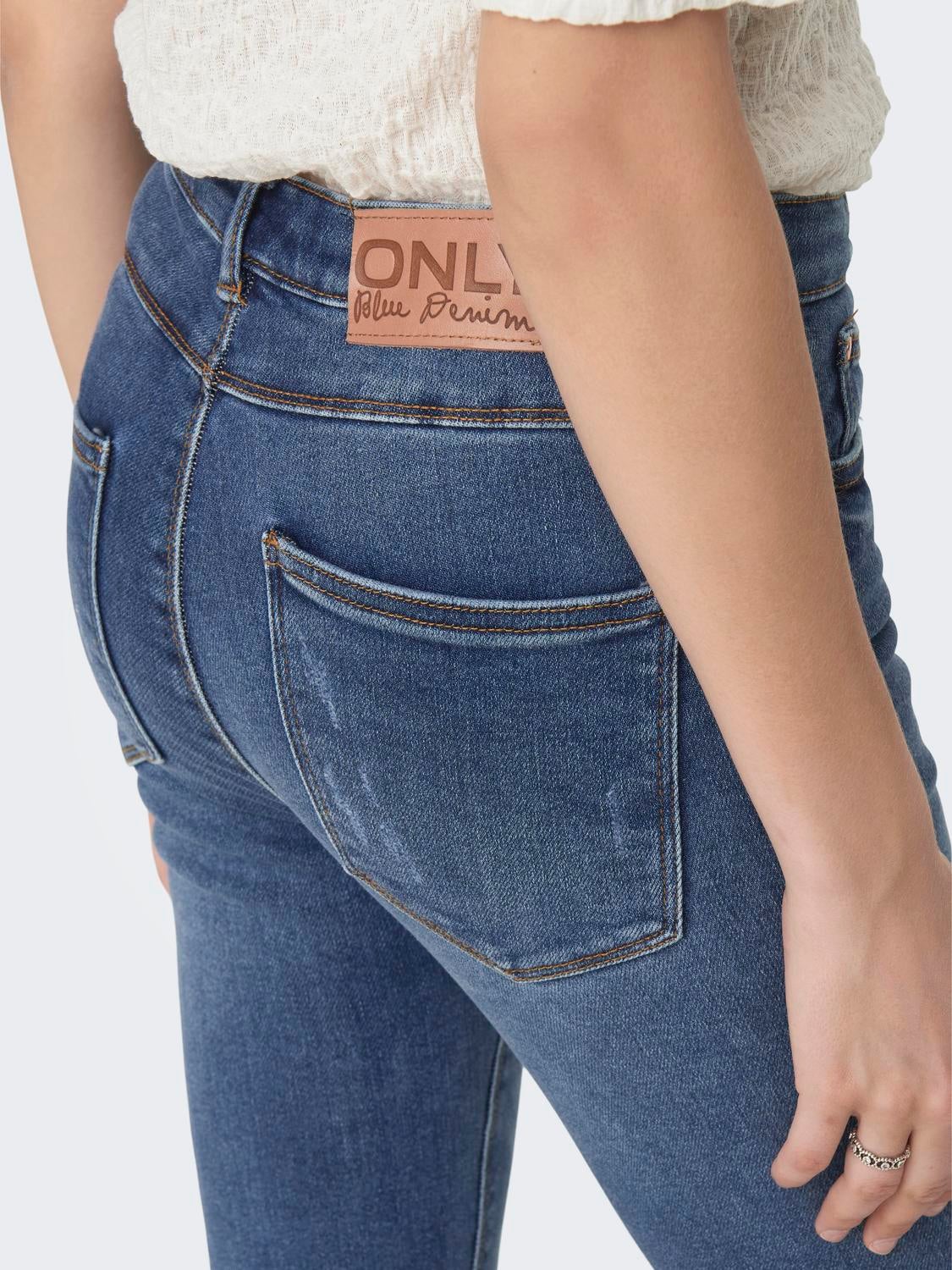 ONLMILA Hohe Taille Skinny Fit Jeans Medium Blue Denim