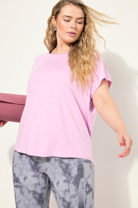 Sport Shirt, oversized, Rundhals, Halbarm