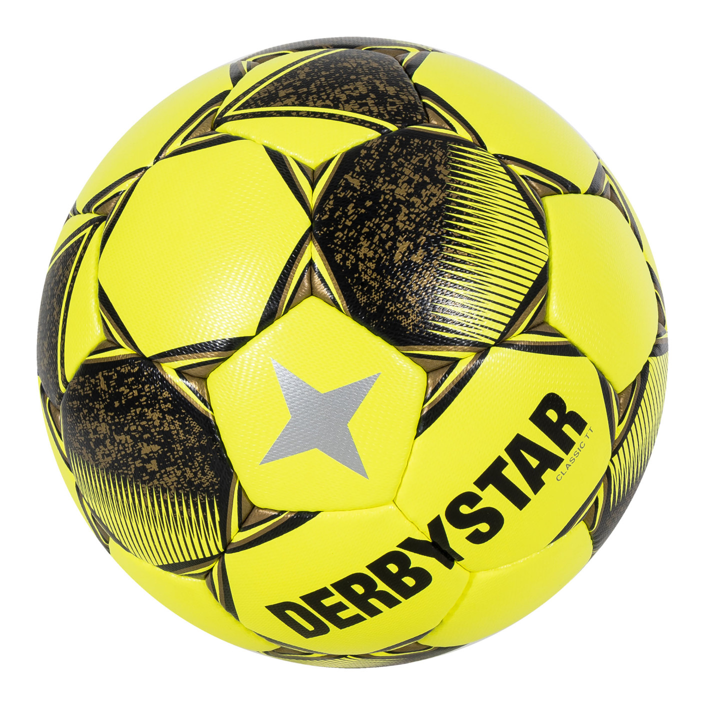 Derbystar Classic TT II Kunstgras Voetbal Maat 5 Geel Zwart Grijs