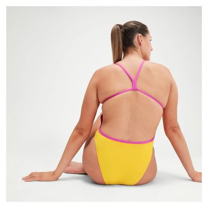 Maillot de Bain Femme 1 pièce Speedo Eco   Solid VBack Mangue/Rose