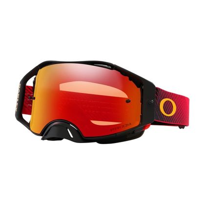 Masque cross Oakley AIRBRAKE MX RED FLOW ECRAN IRIDIUM 2023 - Rouge