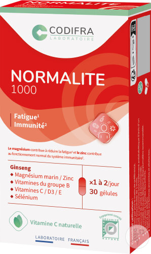 Normalite 1000 Complément Alimentaire Fatigue Et Immunité 30 Gélules