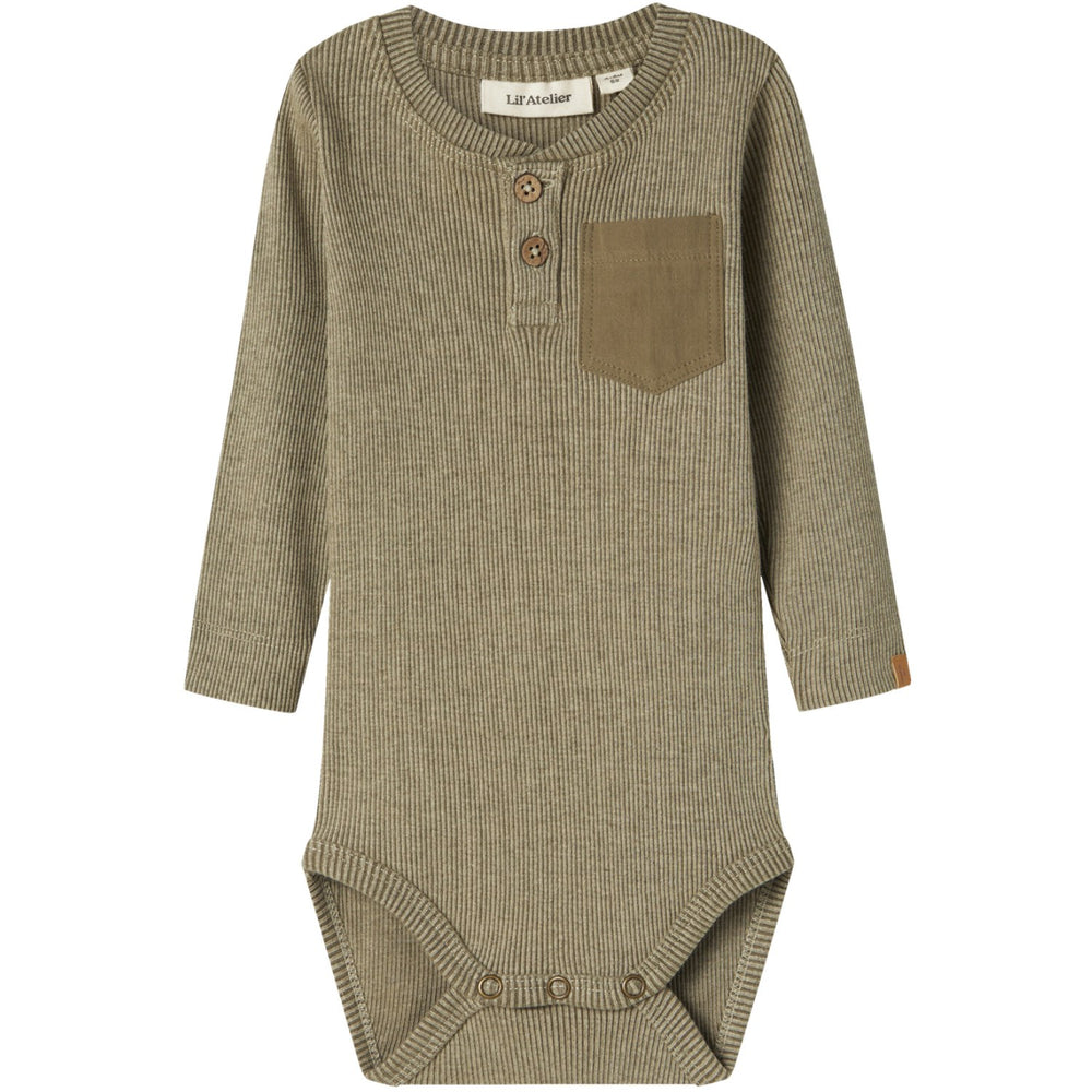 Køb Lil'Atelier Moss Gray Barbar Slim Body