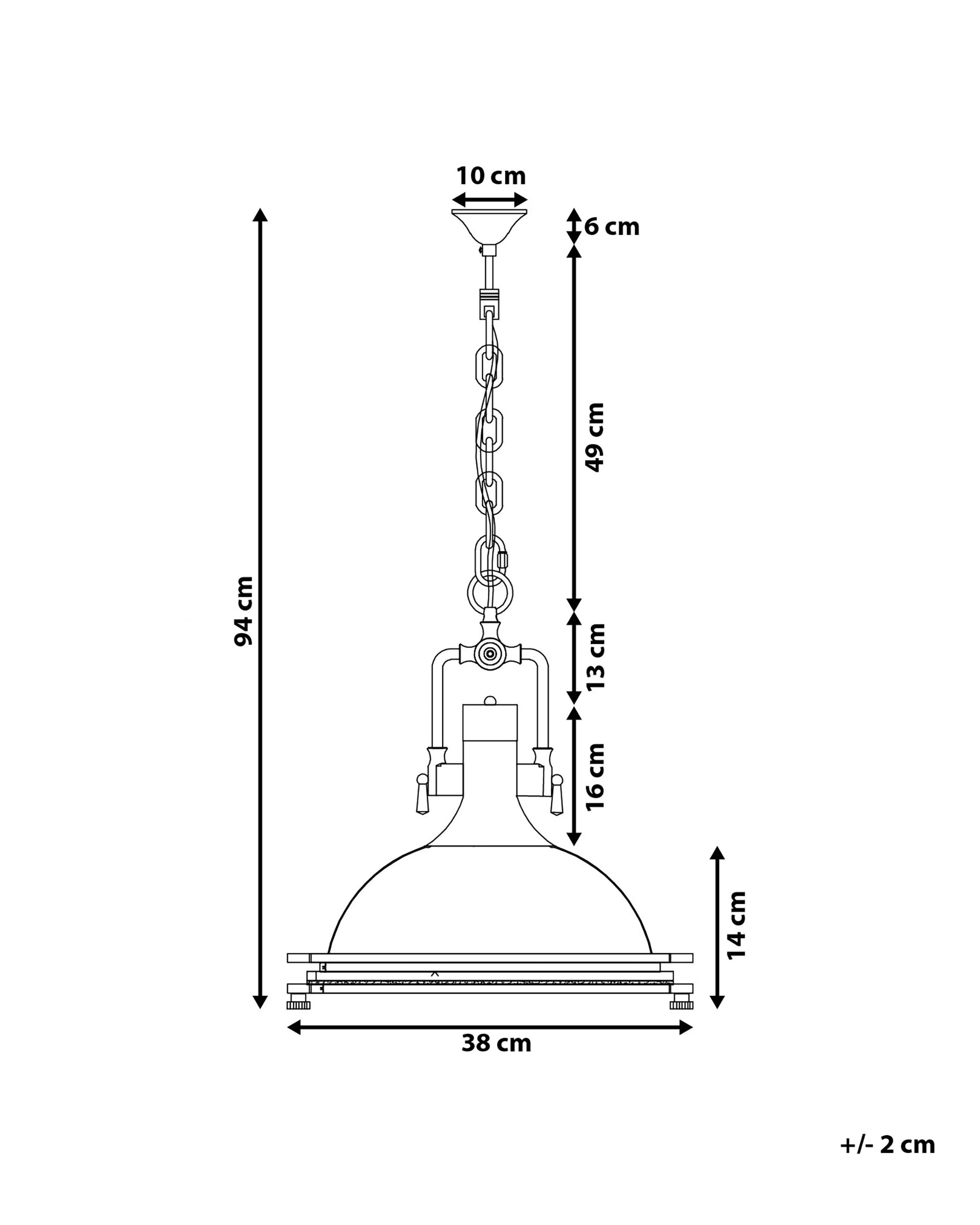 Hanglamp EBRON Glas Wit