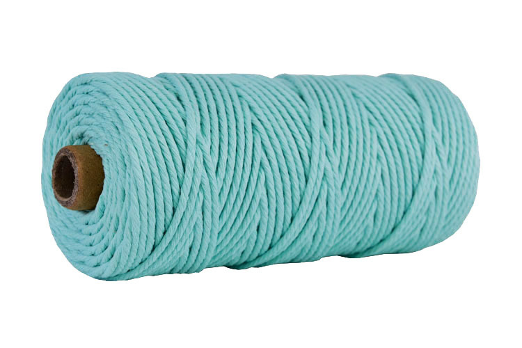 (100m) Baumwollschnur DIY Makramee Garn für Geknüpfte Boho Dekoration Hygge Lifestyle Projekte - Türkis