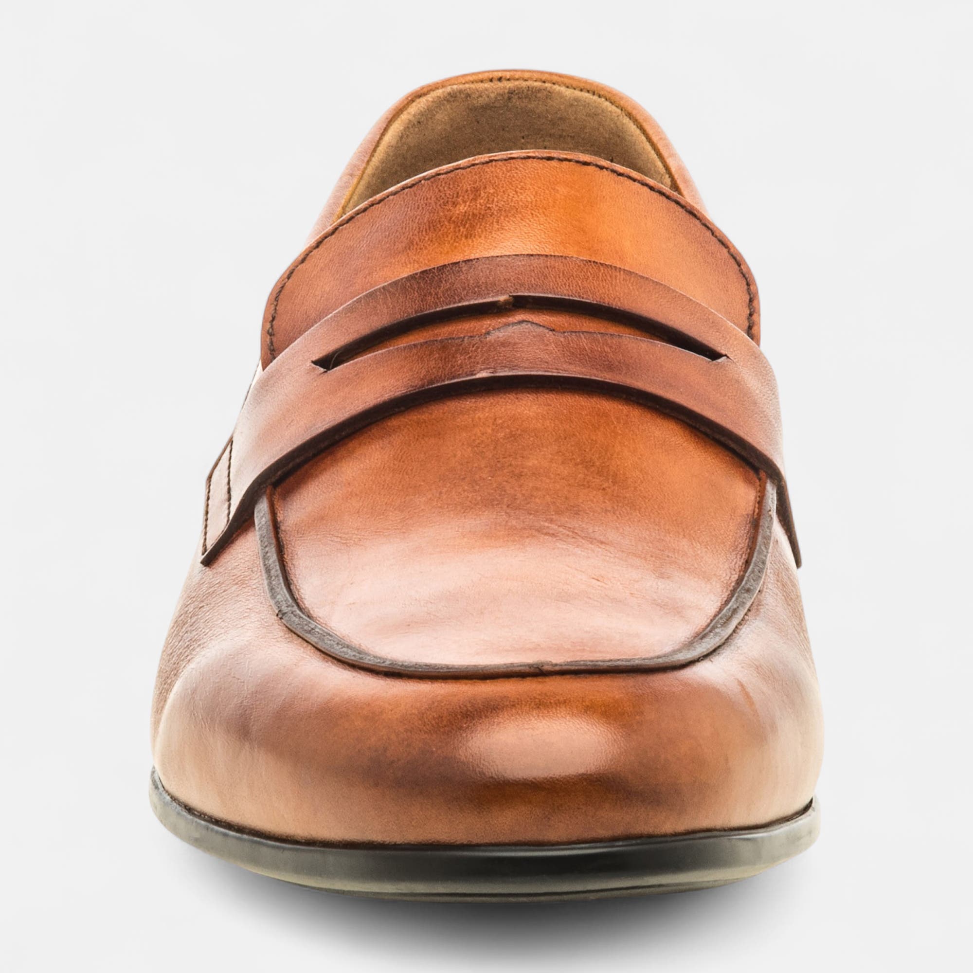 Mocassins Homme en cuir cognac