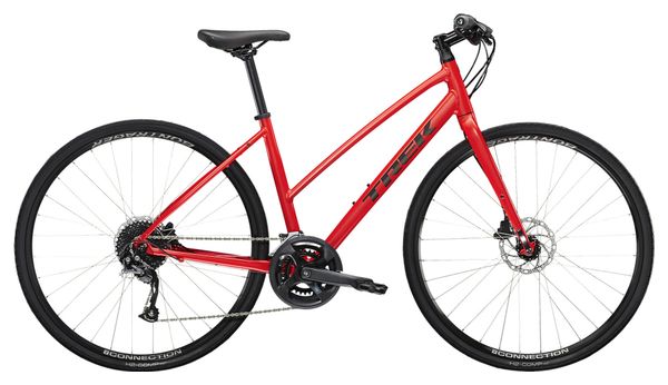 Vélo Fitness Trek FX 2 Disque Stagger Shimano Acera/Altus 9V 700 mm Rouge