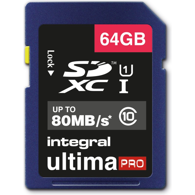 Integral INSDX64G10-80U1 mémoire flash 64 Go SD UHS-I