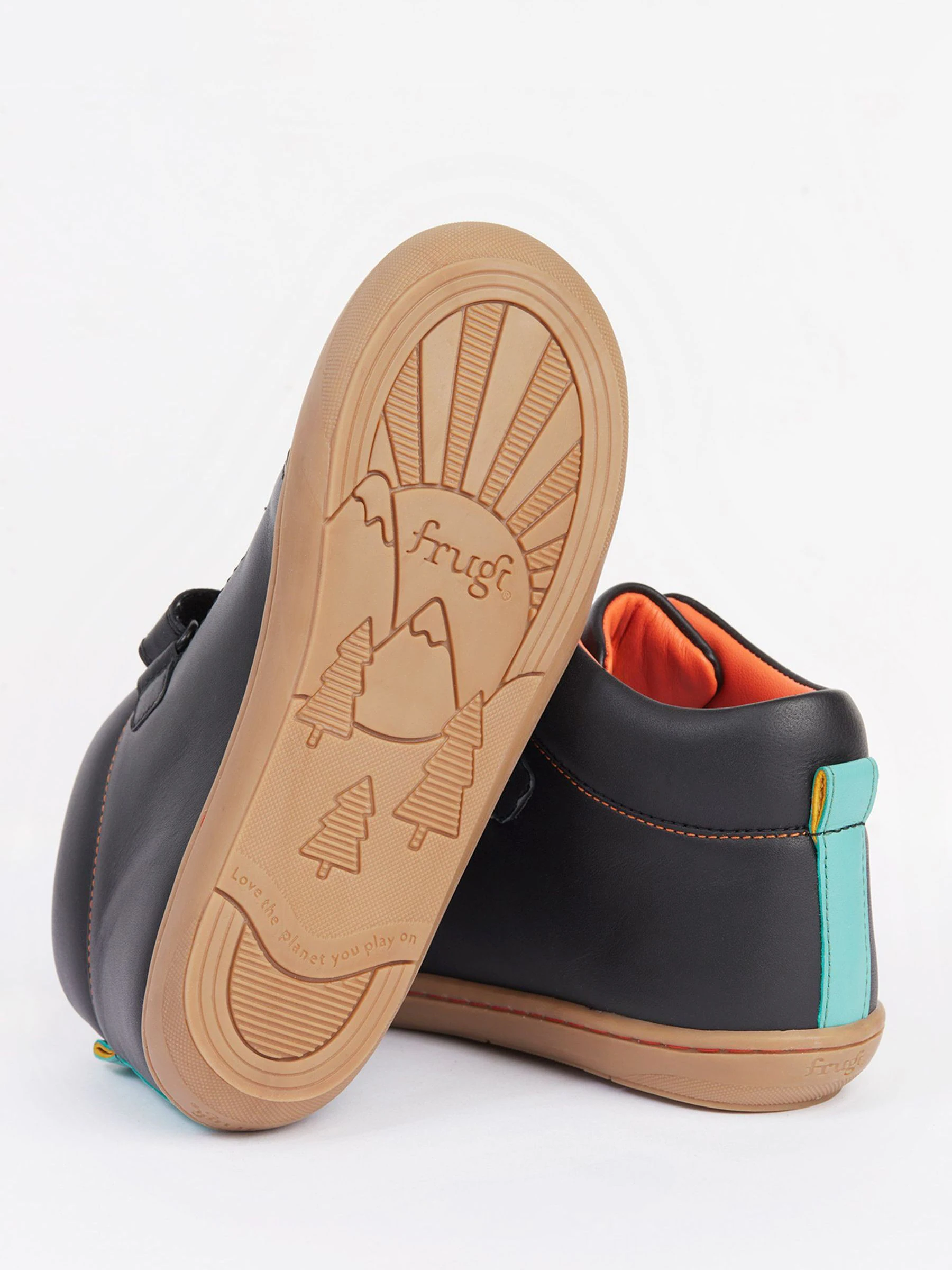 Frugi zwarte stretchy kanten Boots
