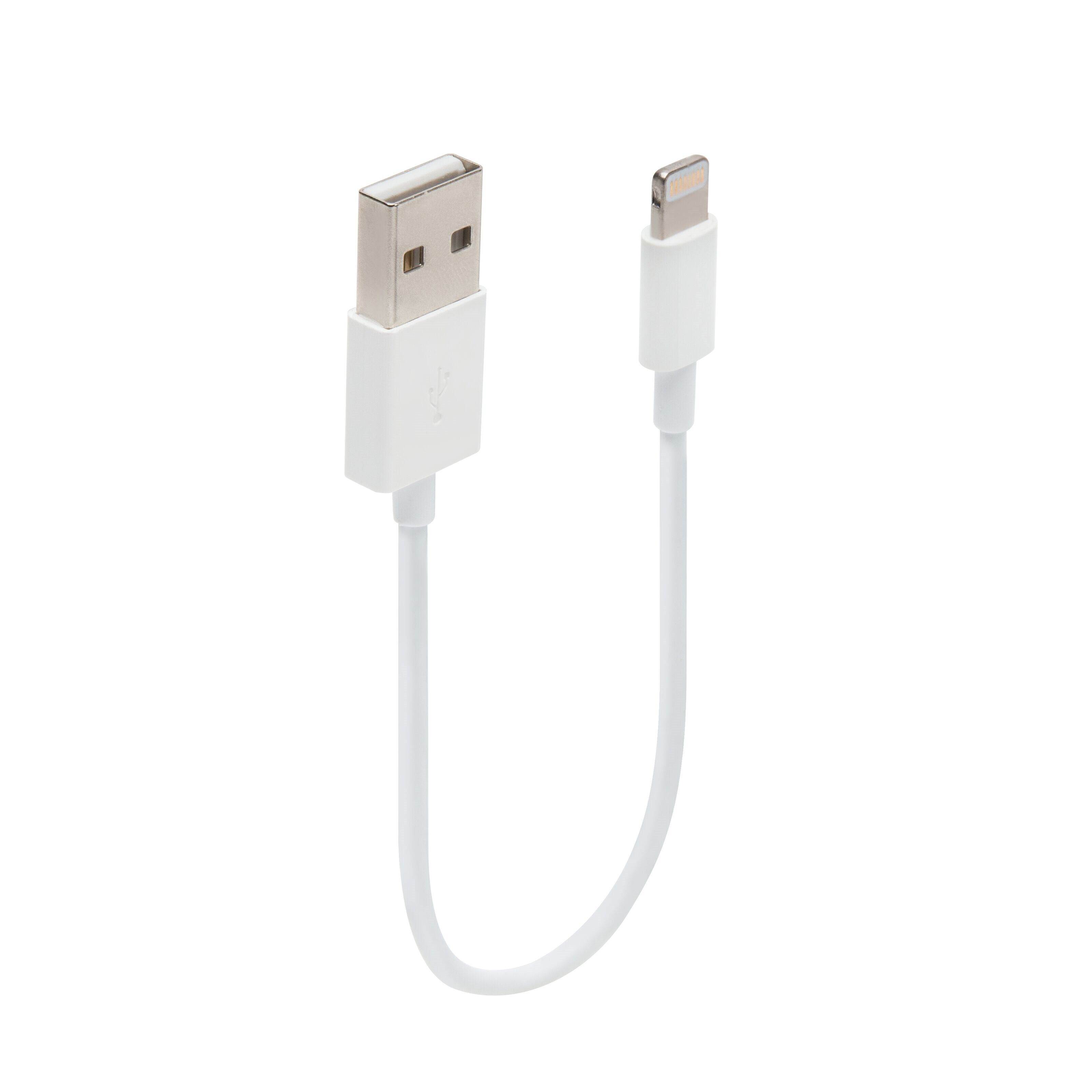 Linocell Lightning-kabel Hvit 0,1 m