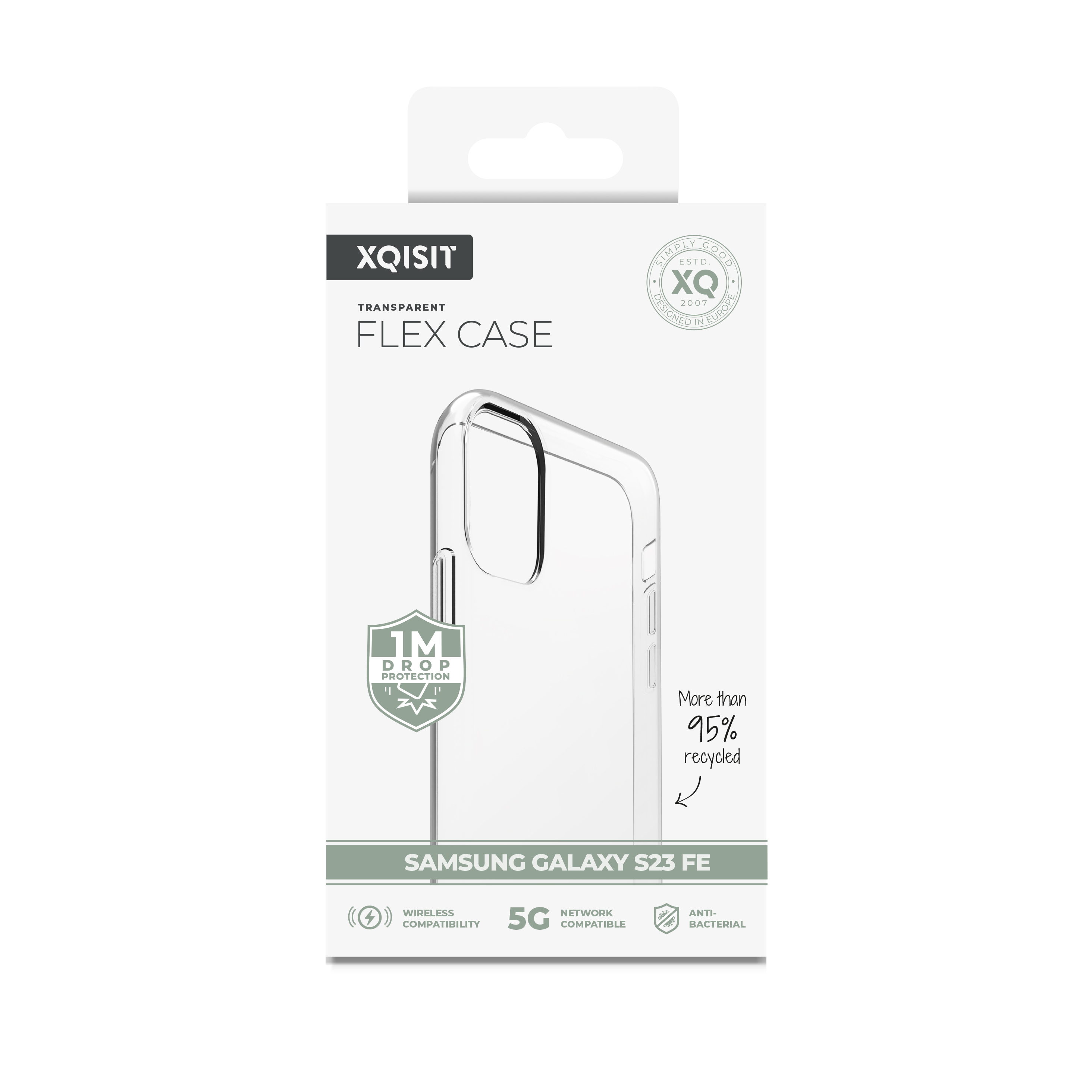 Samsung Galaxy S23 FE Antibakterielle Flex Case Gummi Hülle (600078) - Transparent