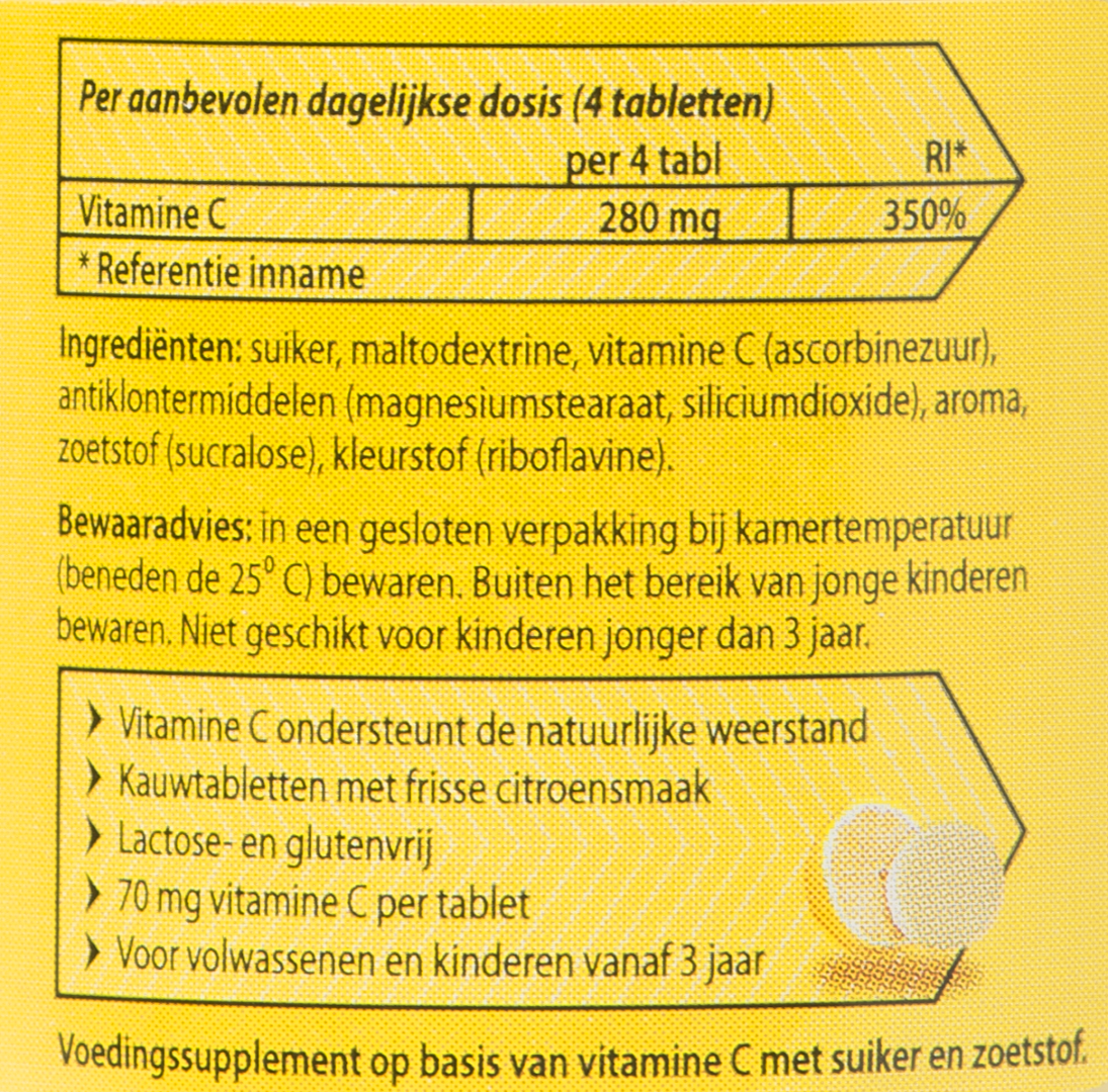 Roter Vitamine C 70 mg kauwtablet (200 tabletten)