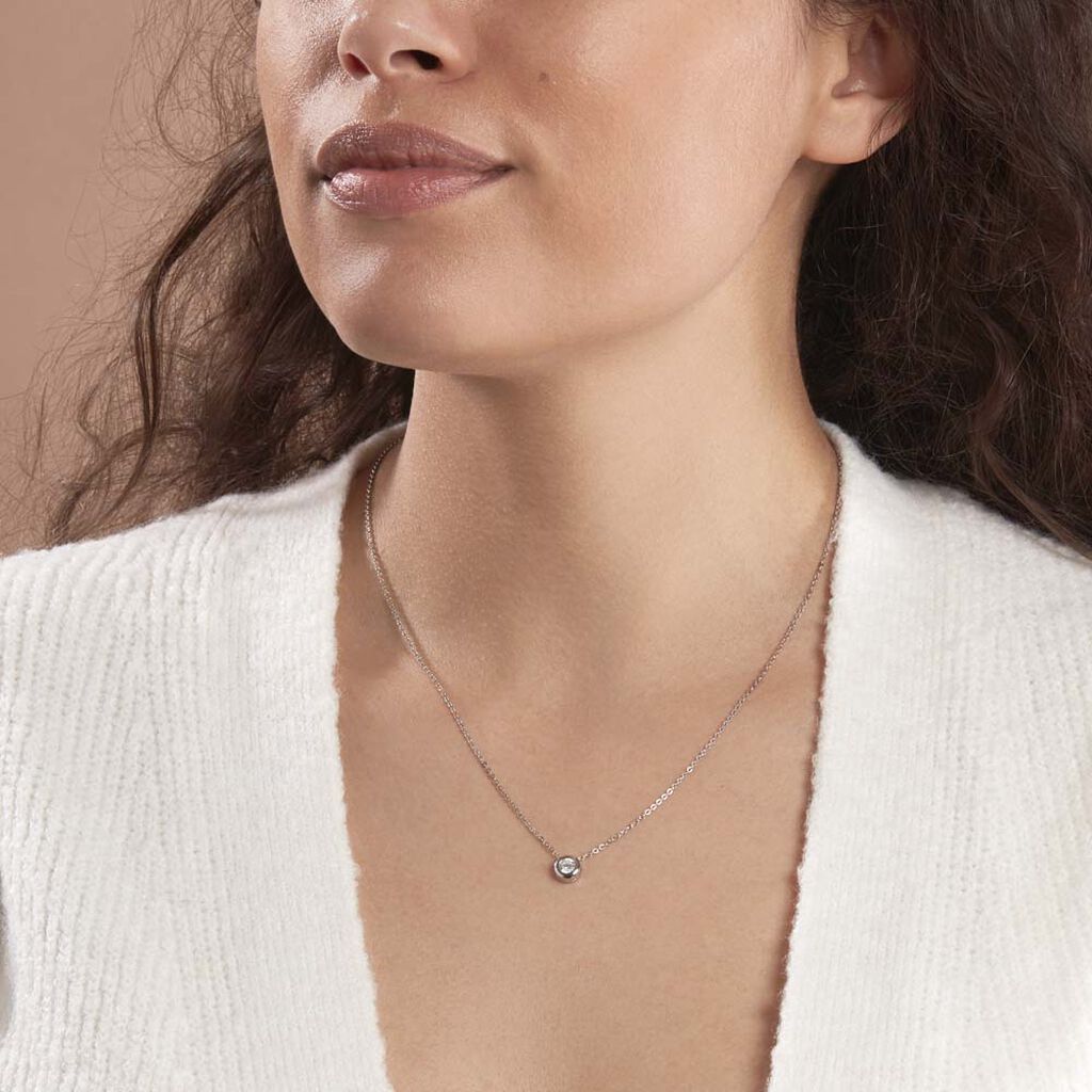 Collier Cate Argent Blanc Oxyde De Zirconium