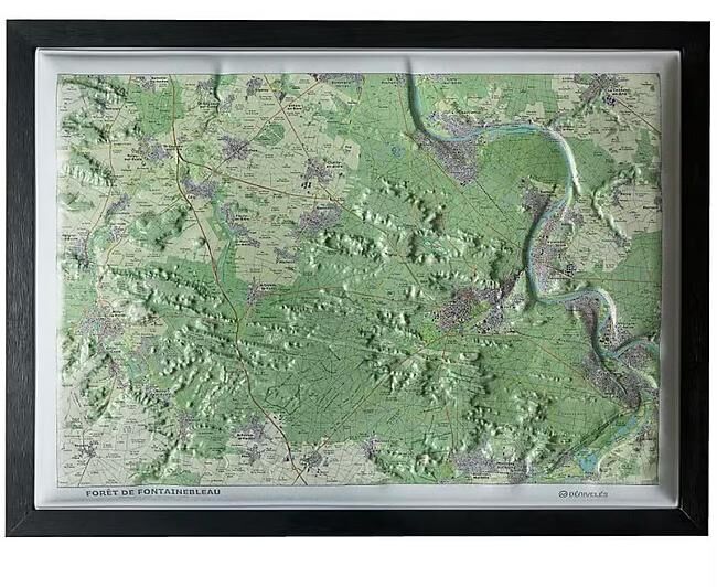 CARTE RELIEF FORET DE FONTAINEBLEAU