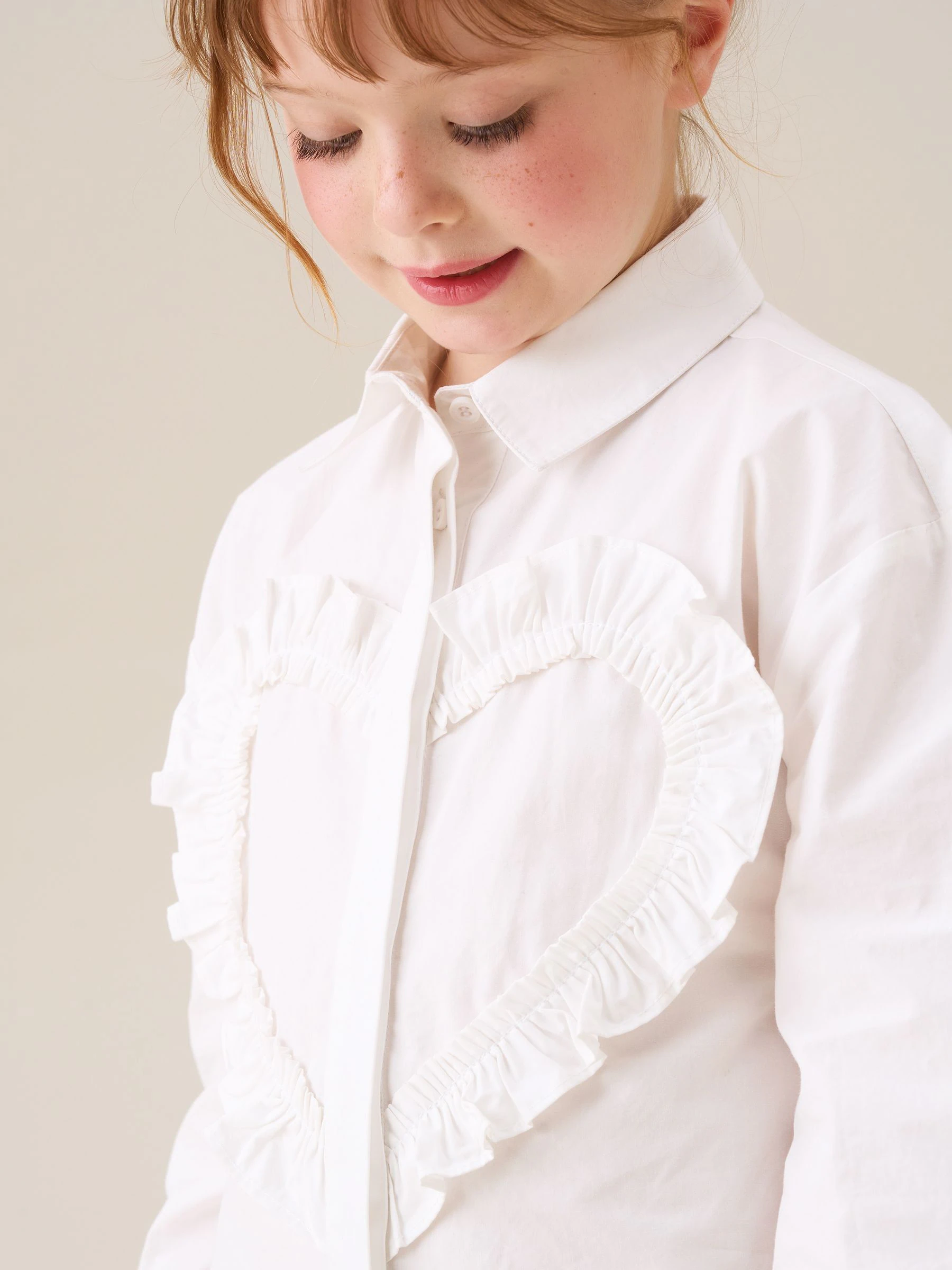 Angel & Rocket Adelle Frill Heart Print Shirt